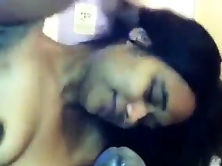 lactating indian teen sucking his black cock & balls